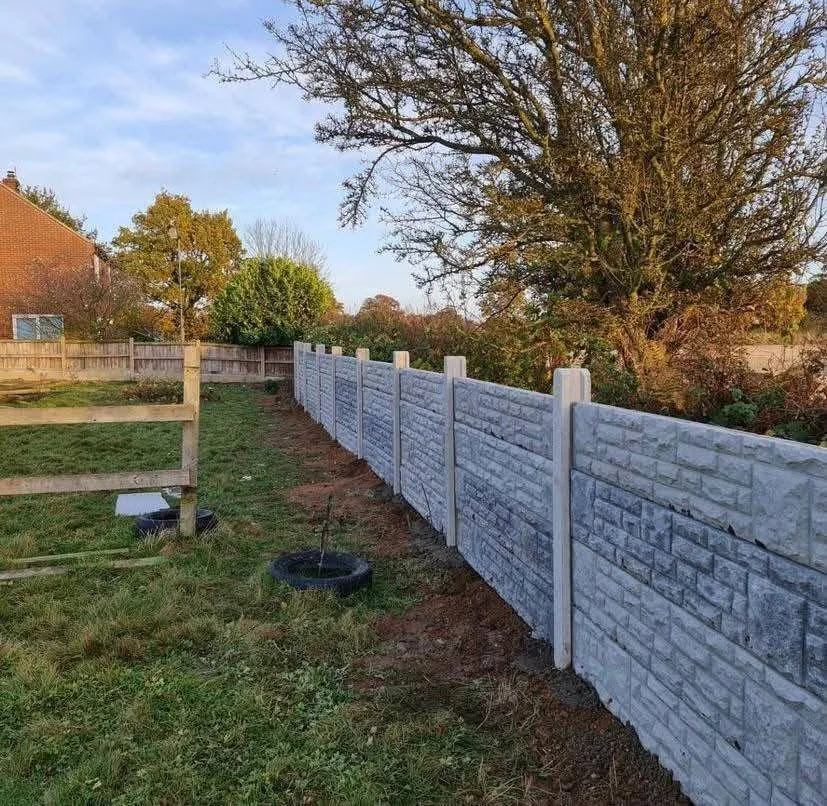 Concrete panel fencing