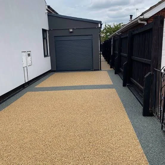 Finished patio and side access surface